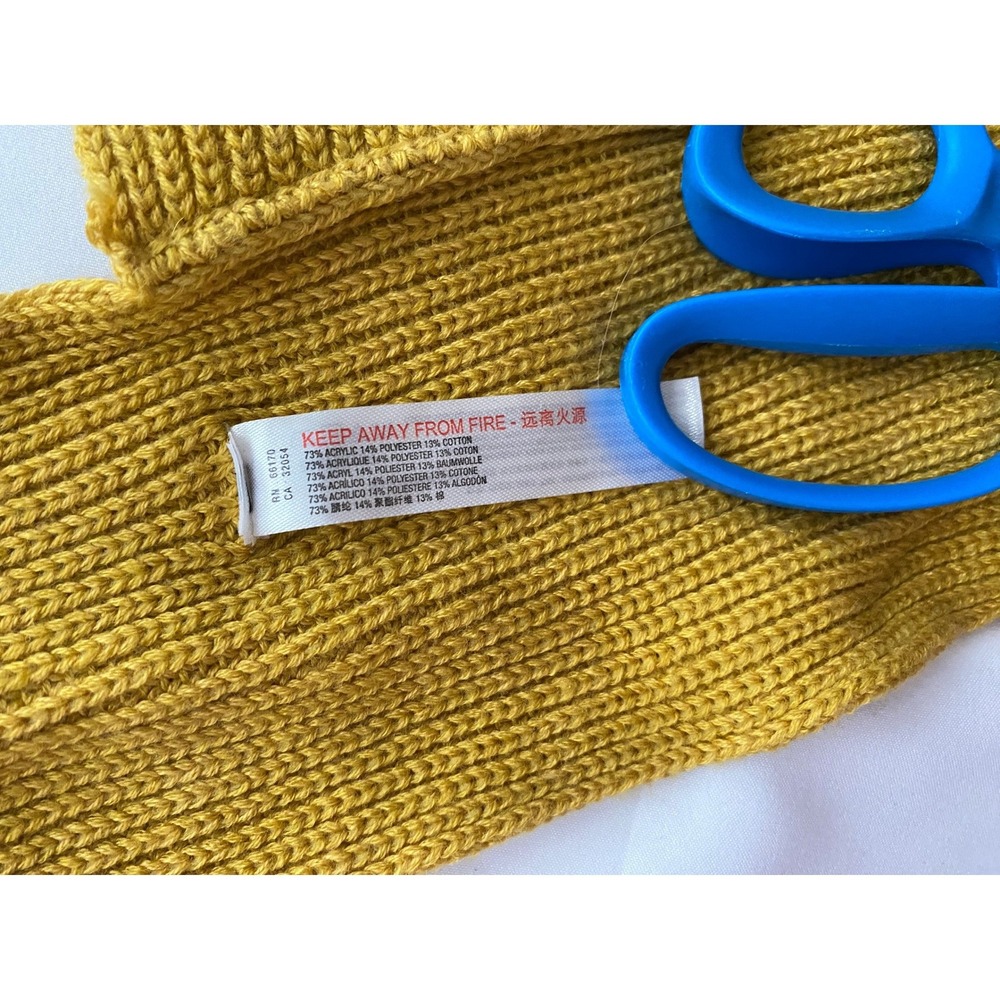 Free People FP Beach Women Ribbed Knit Boho Crop Tank Top Size S Mustard Yellow - Picture 9 of 9
